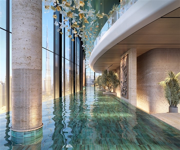 Роскошные квартиры с видом на город в небоскребе в Дубай