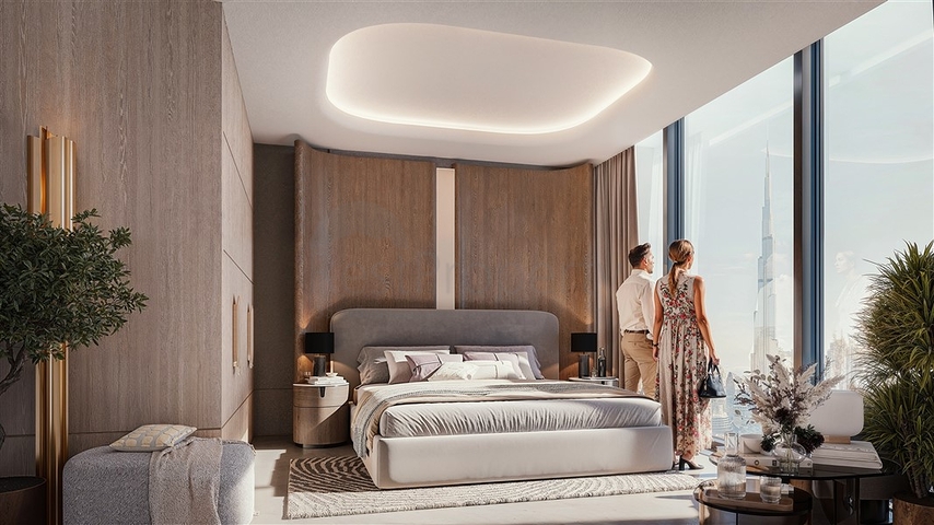 Роскошные квартиры с видом на город в небоскребе в Дубай