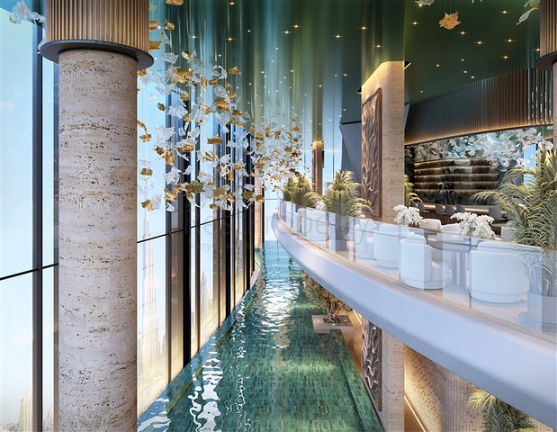 Роскошные квартиры с видом на город в небоскребе в Дубай