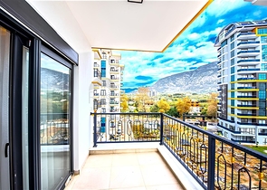 Новый квартира 1+1 в районе Махмутлар