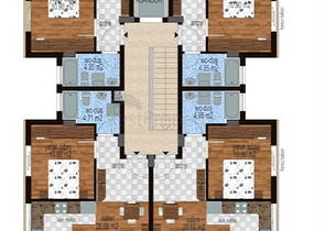 Квартиры 1+1 и 2+1 на продажу с видом на море в Гюрсу Анталья