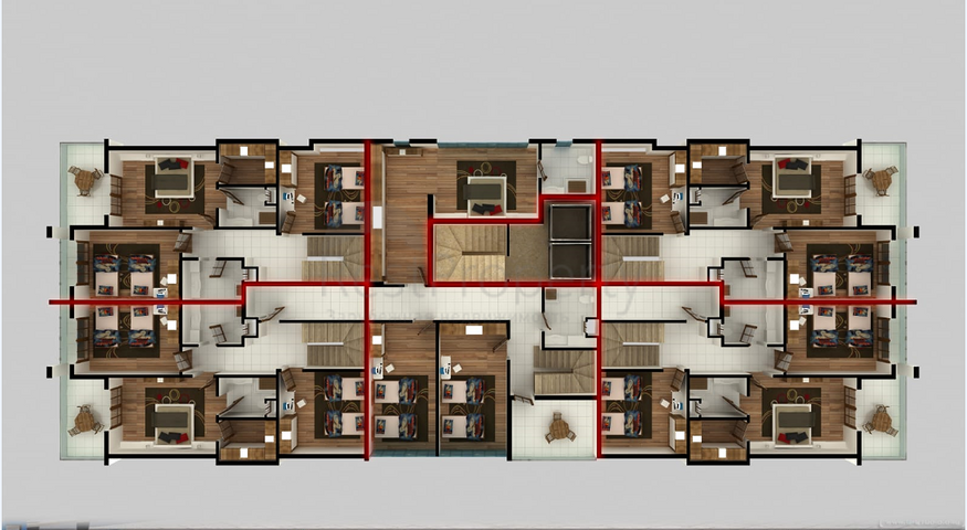 Квартиры и пентхаусы планировок 2+1 и 3+1 в Махмутларе