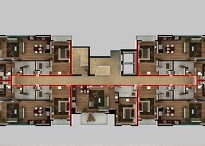 Квартиры и пентхаусы планировок 2+1 и 3+1 в Махмутларе