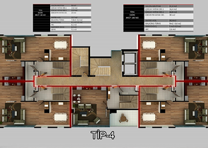 Квартиры и пентхаусы планировок 2+1 и 3+1 в Махмутларе