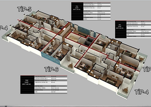 Квартиры и пентхаусы планировок 2+1 и 3+1 в Махмутларе