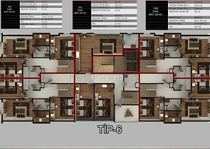 Квартиры и пентхаусы планировок 2+1 и 3+1 в Махмутларе