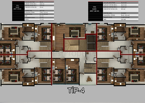 Квартиры и пентхаусы планировок 2+1 и 3+1 в Махмутларе