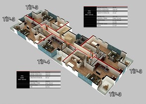 Квартиры и пентхаусы планировок 2+1 и 3+1 в Махмутларе