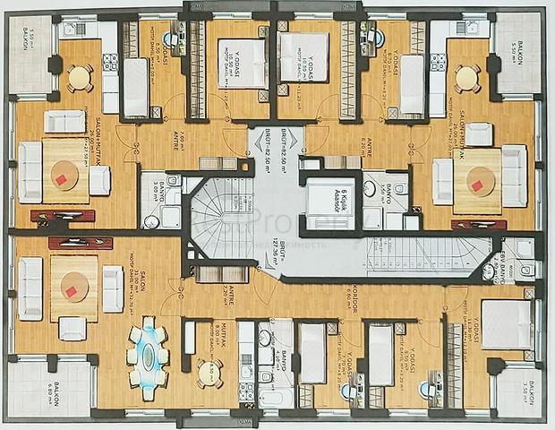 Проект офф-плана в районе Хурма Коньяалты Анталья