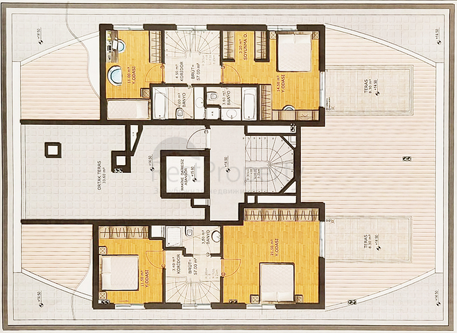 Проект офф-плана в районе Хурма Коньяалты Анталья