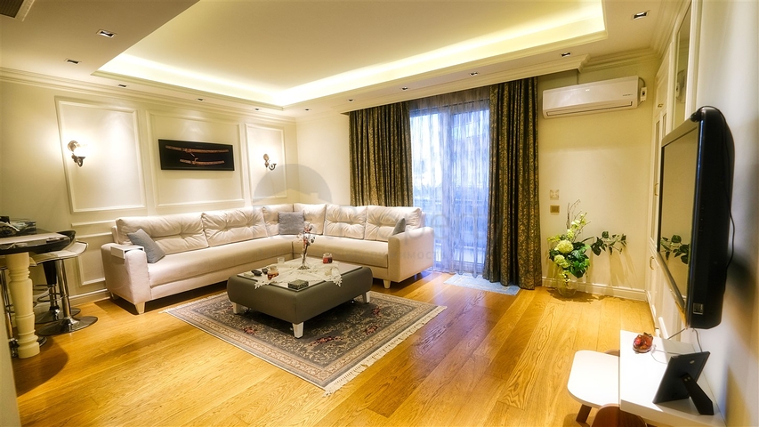 Квартира 2+1 в комплексе отельного плана в 5 минутах от моря