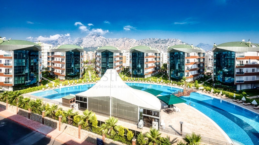 Квартира 2+1 в комплексе отельного плана в 5 минутах от моря