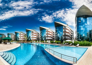 Квартира 2+1 в комплексе отельного плана в 5 минутах от моря