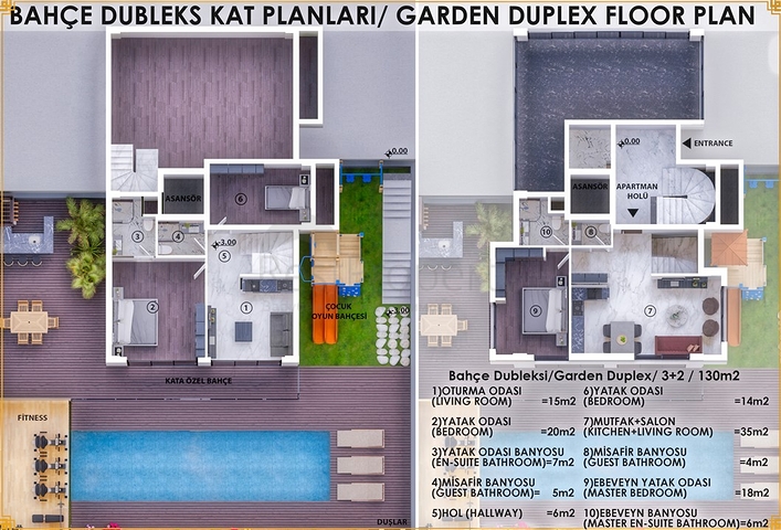 Жилой комплекс в 250 м до моря в Коньяалты