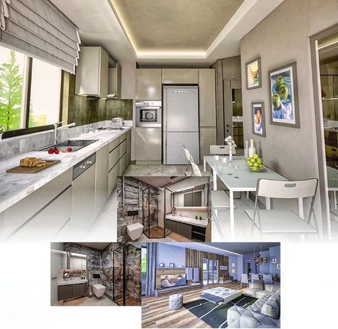 Новый комплекс с квартирами планировкой  3+1 в районе Дошемеалты  