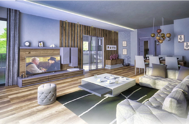 Новый комплекс с квартирами планировкой  3+1 в районе Дошемеалты  