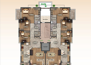 Новый комплекс с квартирами планировкой  3+1 в районе Дошемеалты  