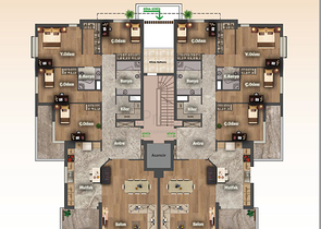 Новый комплекс с квартирами планировкой  3+1 в районе Дошемеалты  