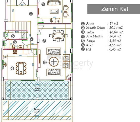 Вилла в районе Дошемеалты -Анталья 