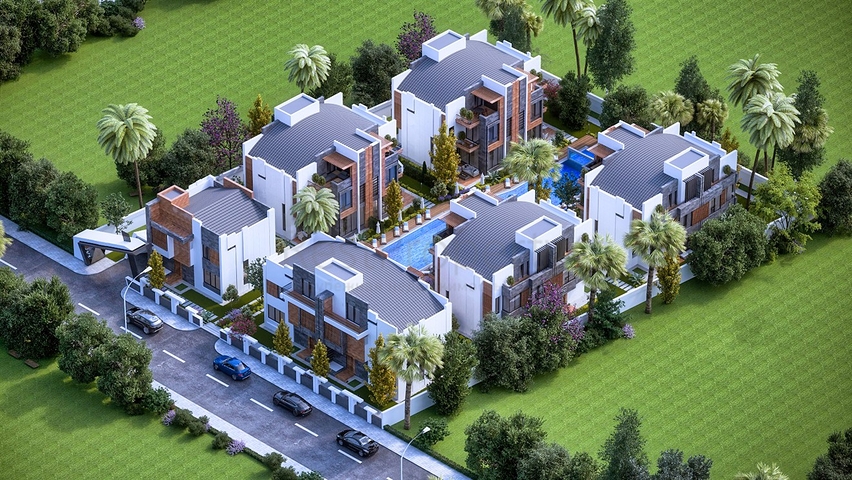 Уникальный проект вилл в микрорайоне  Моллаюсуф - Анталия