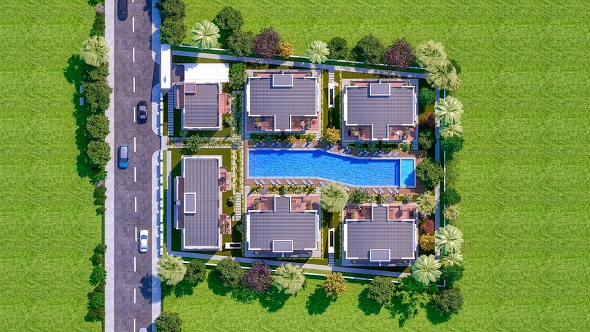 Уникальный проект вилл в микрорайоне  Моллаюсуф - Анталия