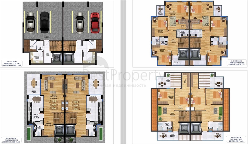 Уникальный проект вилл в микрорайоне  Моллаюсуф - Анталия