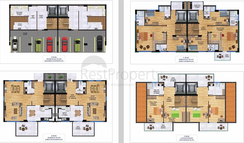Уникальный проект вилл в микрорайоне  Моллаюсуф - Анталия