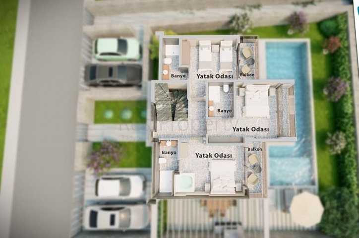 Вилла 5+1 в микрорайоне Калкан - Фетхие