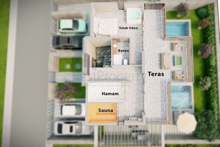 Вилла 5+1 в микрорайоне Калкан - Фетхие