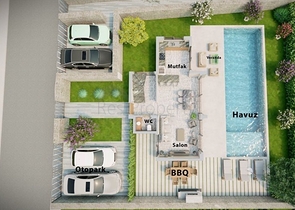 Вилла 5+1 в микрорайоне Калкан - Фетхие