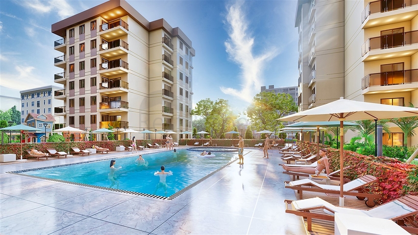 Квартиры 1+1, 4+2, 6+2 в районе Кепез - Анталия