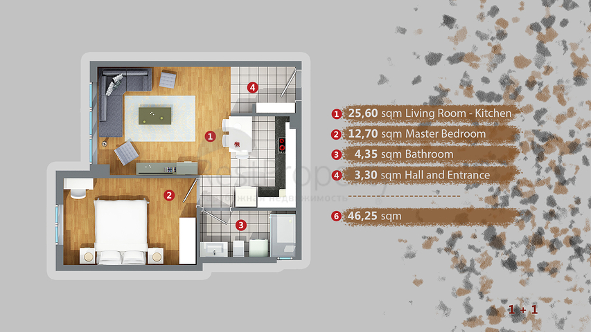 Квартиры 1+1, 4+2, 6+2 в районе Кепез - Анталия
