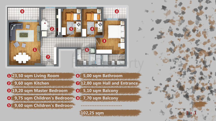 Квартиры 1+1, 4+2, 6+2 в районе Кепез - Анталия