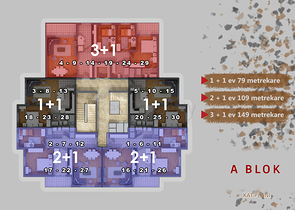 Квартиры 1+1, 4+2, 6+2 в районе Кепез - Анталия