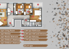 Квартиры 1+1, 4+2, 6+2 в районе Кепез - Анталия