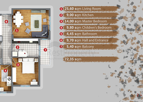 Квартиры 1+1, 4+2, 6+2 в районе Кепез - Анталия