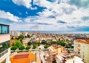 Квартира с великолепным видом на моря в микрорайоне Чаглаян - Анталия 