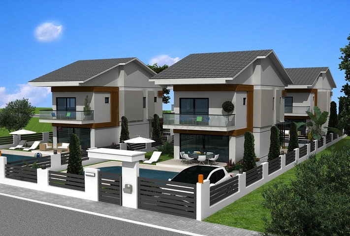 Близится к завершению 4-х спальная вилла с большим бассейном Фетхие