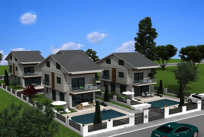 Близится к завершению 4-х спальная вилла с большим бассейном Фетхие