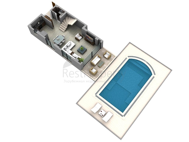 Близится к завершению 4-х спальная вилла с большим бассейном Фетхие