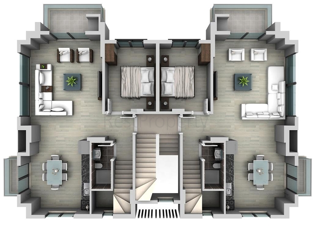 Квартира 2+1 4+1 и Отдельно стоящая  вилла с 4 спальнями на продажу в районе Коджа-Чалис