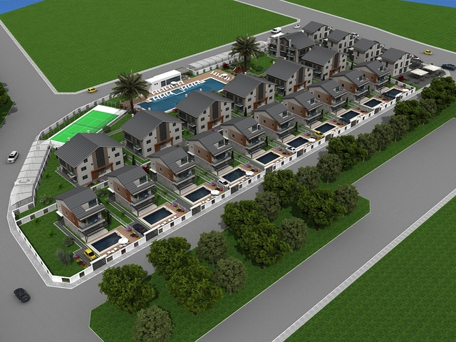 Квартира 2+1 4+1 и Отдельно стоящая  вилла с 4 спальнями на продажу в районе Коджа-Чалис