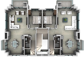 Квартира 2+1 4+1 и Отдельно стоящая  вилла с 4 спальнями на продажу в районе Коджа-Чалис