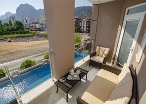 Квартира 3+1 с мебелью в комплексе в Хурме Коньяалты Анталья