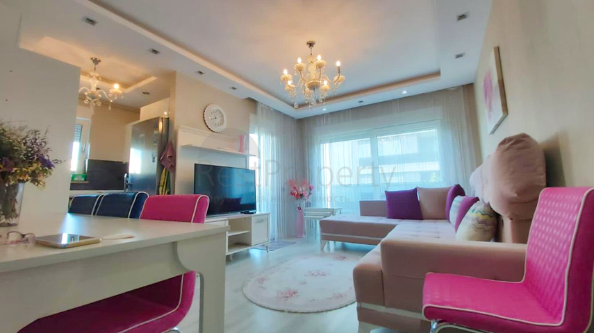 Квартира 2+1 с мебелью в элитном комплексе в Лимане