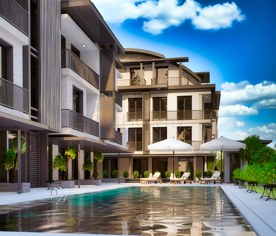 Квартиры 1+1,2+1  в уютном комплексе  района Лара - Анталия