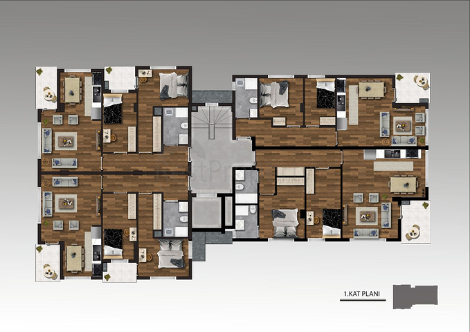 Квартиры 2+1 и 3+1 в новом комплексе от застройщика Муратпаша/Анталия