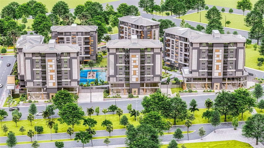 Квартиры 3+1, 5+1  в новом комплексе от застройщика Кепез /Анталия