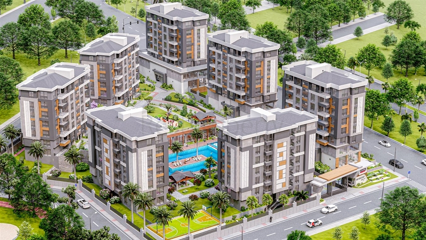 Квартиры 3+1, 5+1  в новом комплексе от застройщика Кепез /Анталия