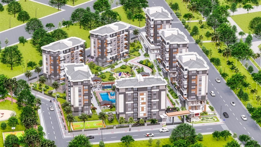 Квартиры 3+1, 5+1  в новом комплексе от застройщика Кепез /Анталия